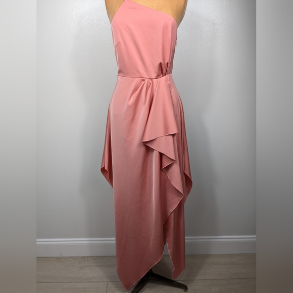 MAJORELLE Emery Gown Pink Size Small One Shoulder Open Back Dress Revolve - Picture 12 of 16